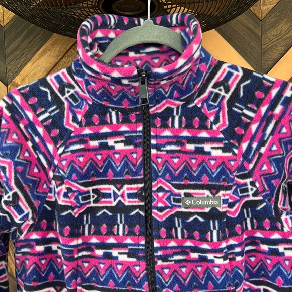 Women’s Columbia Zip Fleece Jacket Geo Shaped Size Small - Picture 2 of 8